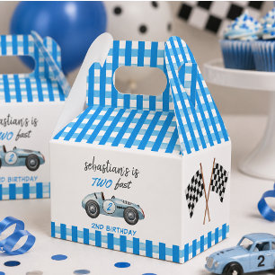 Einladung zum 2. Geburtstag mit zwei schnellen bla Geschenkschachtel
