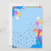 Einladung zum 2. Geburtstag - Niedlicher und anpas (Rückseite)