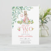 Einladung zum 2. Geburtstag von Bunny (Stehend Vorderseite)