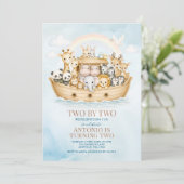 Einladung zum 2. Geburtstag von Noahs Arche Junge (Stehend Vorderseite)