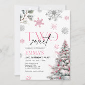 Einladung zum 2. Geburtstag, Winter 2 Geburtstag (Vorderseite)