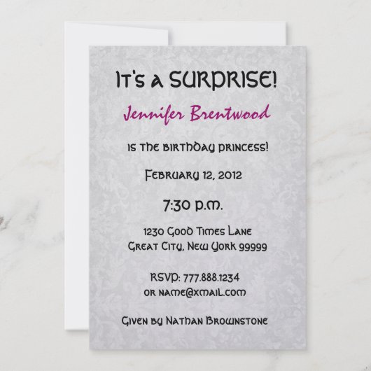 Einladung zum 30. Geburtstag (Rückseite)