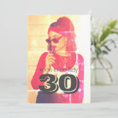 Einladung zum 30. Geburtstag (Stehend Vorderseite)