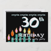 Einladung zum 30. Geburtstag (Vorne/Hinten)