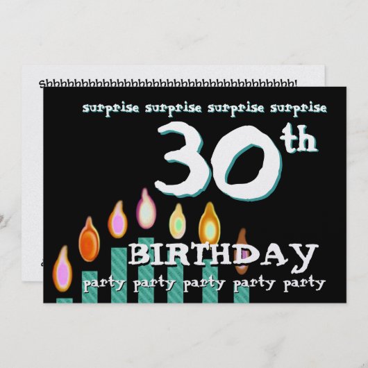 Einladung zum 30. Geburtstag (Vorne/Hinten)