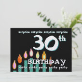 Einladung zum 30. Geburtstag (Stehend Vorderseite)