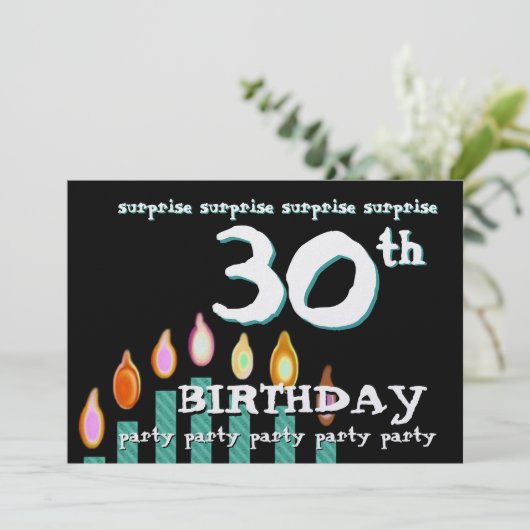 Einladung zum 30. Geburtstag (Stehend Vorderseite)