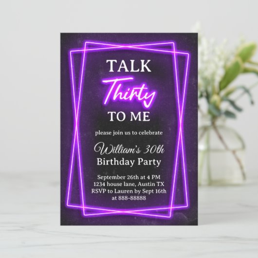 Einladung zum 30. Geburtstag (Stehend Vorderseite)