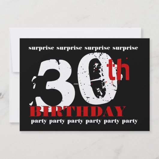 Einladung zum 30. Geburtstag (Vorderseite)