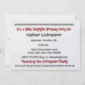 Einladung zum 30. Geburtstag (Rückseite)