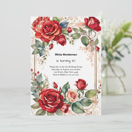 Einladung zum 30. Geburtstag (Stehend Vorderseite)
