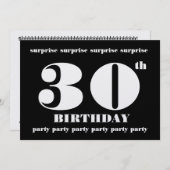 Einladung zum 30. Geburtstag (Vorne/Hinten)