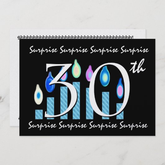 Einladung zum 30. Geburtstag (Vorne/Hinten)