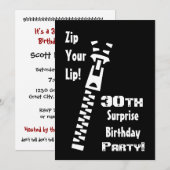 Einladung zum 30. Geburtstag (Vorne/Hinten)