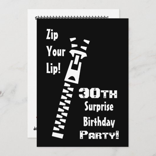 Einladung zum 30. Geburtstag (Vorne/Hinten)
