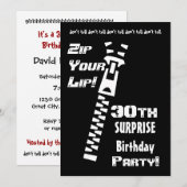 Einladung zum 30. Geburtstag (Vorne/Hinten)