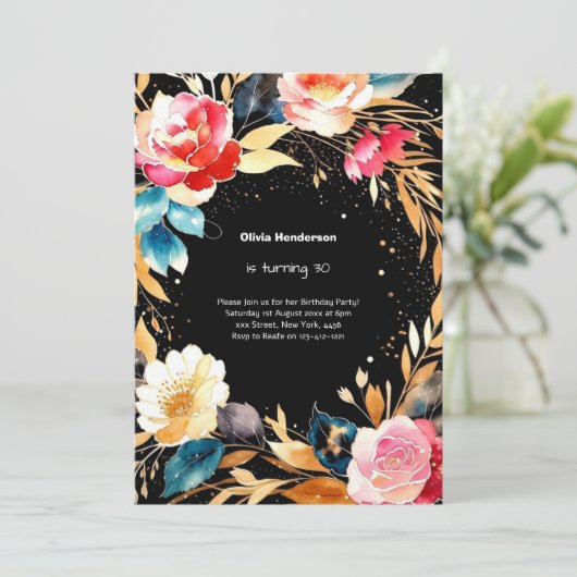 Einladung zum 30. Geburtstag (Stehend Vorderseite)