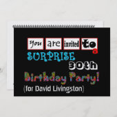 Einladung zum 30. Geburtstag (Vorne/Hinten)
