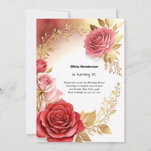 Einladung zum 30. Geburtstag (Vorderseite)