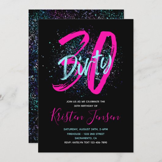 Einladung zum 30. Geburtstag | 30. Einladung zum G (Vorne/Hinten)