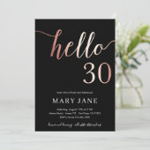 Einladung zum 30. Geburtstag, 30. Geburtstag (Stehend Vorderseite)
