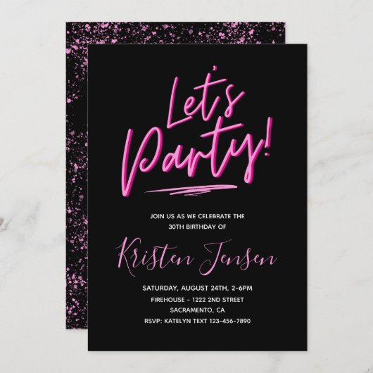 Einladung zum 30. Geburtstag | 30. Geburtstag Part (Vorne/Hinten)