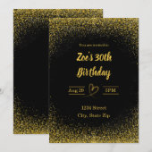 Einladung zum 30. Geburtstag - 30 in Gold | Modern (Vorne/Hinten)