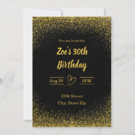 Einladung zum 30. Geburtstag - 30 in Gold | Modern
