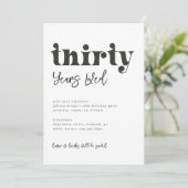 Einladung zum 30. Geburtstag | Foto 30. Geburtstag (Stehend Vorderseite)