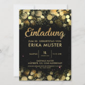 Einladung zum 30. Geburtstag "Goldene Schrift" (Vorderseite)