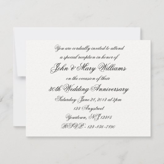 Einladung zum 30. Hochzeitstag (Rückseite)