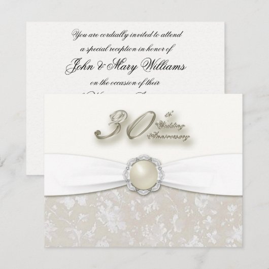 Einladung zum 30. Hochzeitstag (Vorne/Hinten)