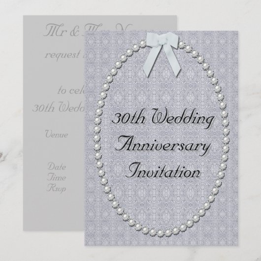 Einladung zum 30. Hochzeitstag (Vorne/Hinten)