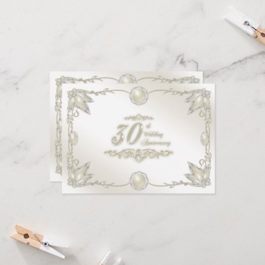 Einladung zum 30. Hochzeitstag (Vorderseite/Rückseite Beispiel)