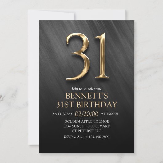 Einladung zum 31. Geburtstag (Vorderseite)