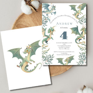 Einladung zum 3., 4. oder 5. Geburtstag für Dragon