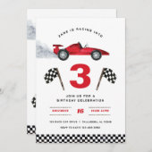 Einladung zum 3. Geburtstag (Vorne/Hinten)