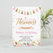 Einladung zum 3. Geburtstag (Stehend Vorderseite)