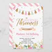 Einladung zum 3. Geburtstag (Vorne/Hinten)