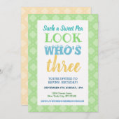 Einladung zum 3. Geburtstag (Vorne/Hinten)