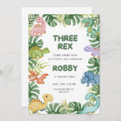 Einladung zum 3. Geburtstag (Vorne/Hinten)