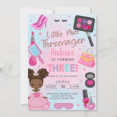 Einladung zum 3. Geburtstag für ein Threenager-Mäd (Vorderseite)