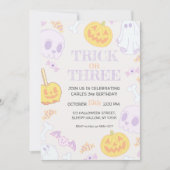 Einladung zum 3. Geburtstag Halloween-Party (Vorderseite)