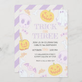 Einladung zum 3. Geburtstag Halloween-Party (Vorne/Hinten)