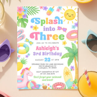 Einladung zum 3. Geburtstag im Sommer - Einschlag 