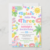 Einladung zum 3. Geburtstag im Sommer - Einschlag  (Vorderseite)