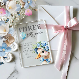 Einladung zum 3. Geburtstag von Three Silly Goose