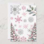 Einladung zum 3. Geburtstag, Winter Pink, 3. Gebur (Rückseite)