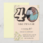 Einladung zum 40. Geburtstag (Vorne/Hinten)
