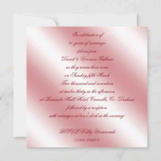 Einladung zum 40. Geburtstag der Ruby (Rückseite)